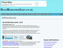 Tablet Screenshot of halfmarathonlist.co.uk